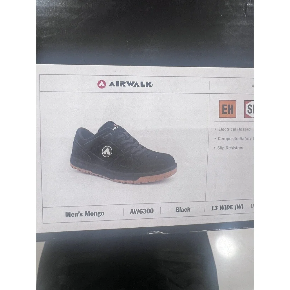 Size 13 Wide - Airwalk Mongo Wide - Safety Composite Toe - MENS -‎ AW6300